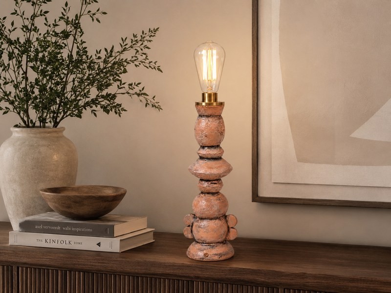Earthform Stack Lamp Terracotta - Digitally Generated Image